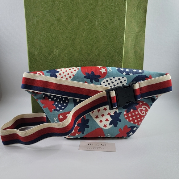 EUC GUCCI Strawberry PVC Leather Belt Bag | Limited Edition - Picture 3 of 8